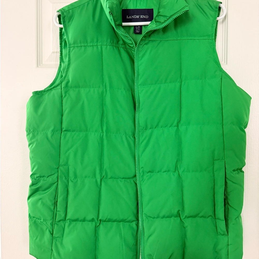 Lands' End Vibrant Green Down Vest